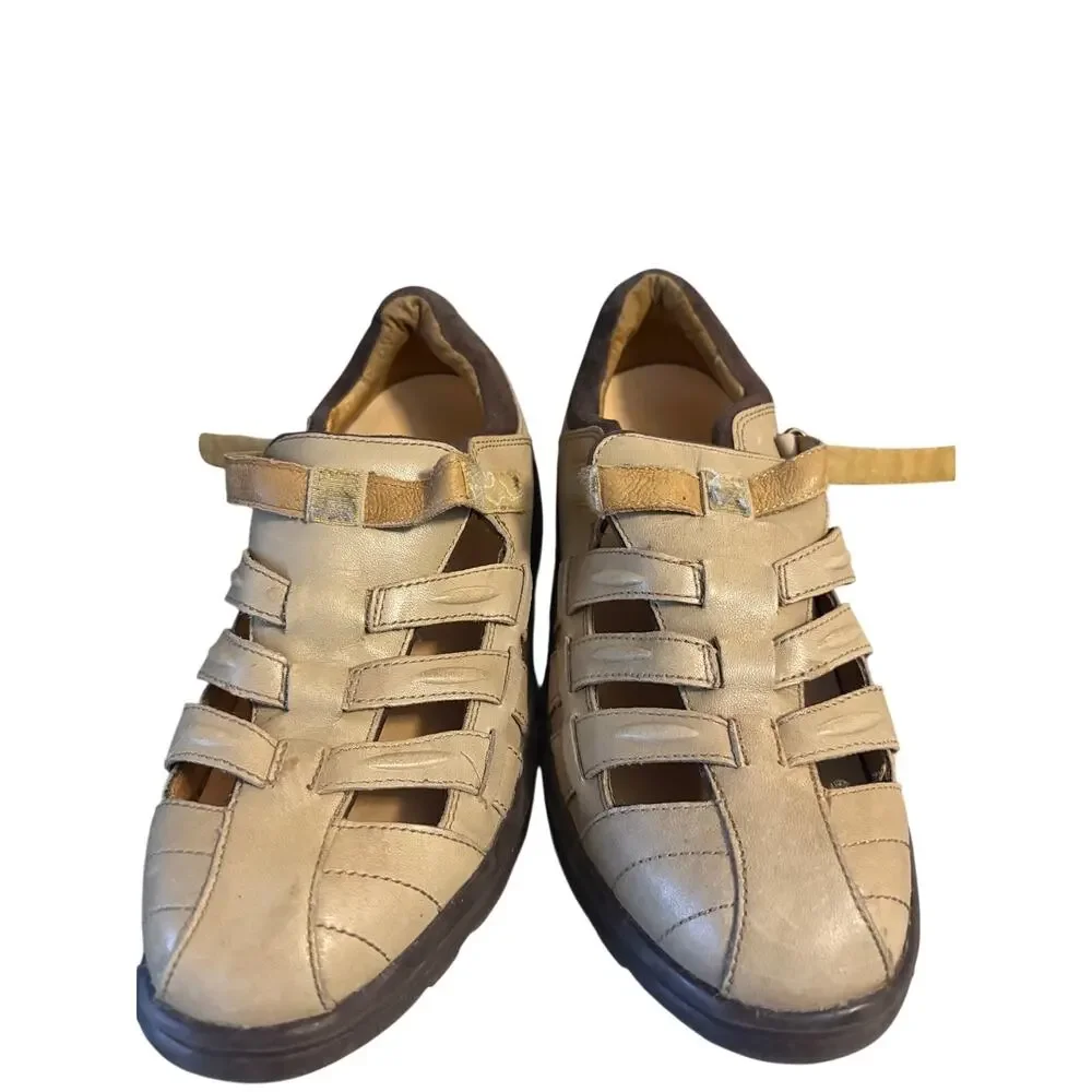 Dr Comfort Breeze Womens Leather Fisherman Sandals Size 7.5M